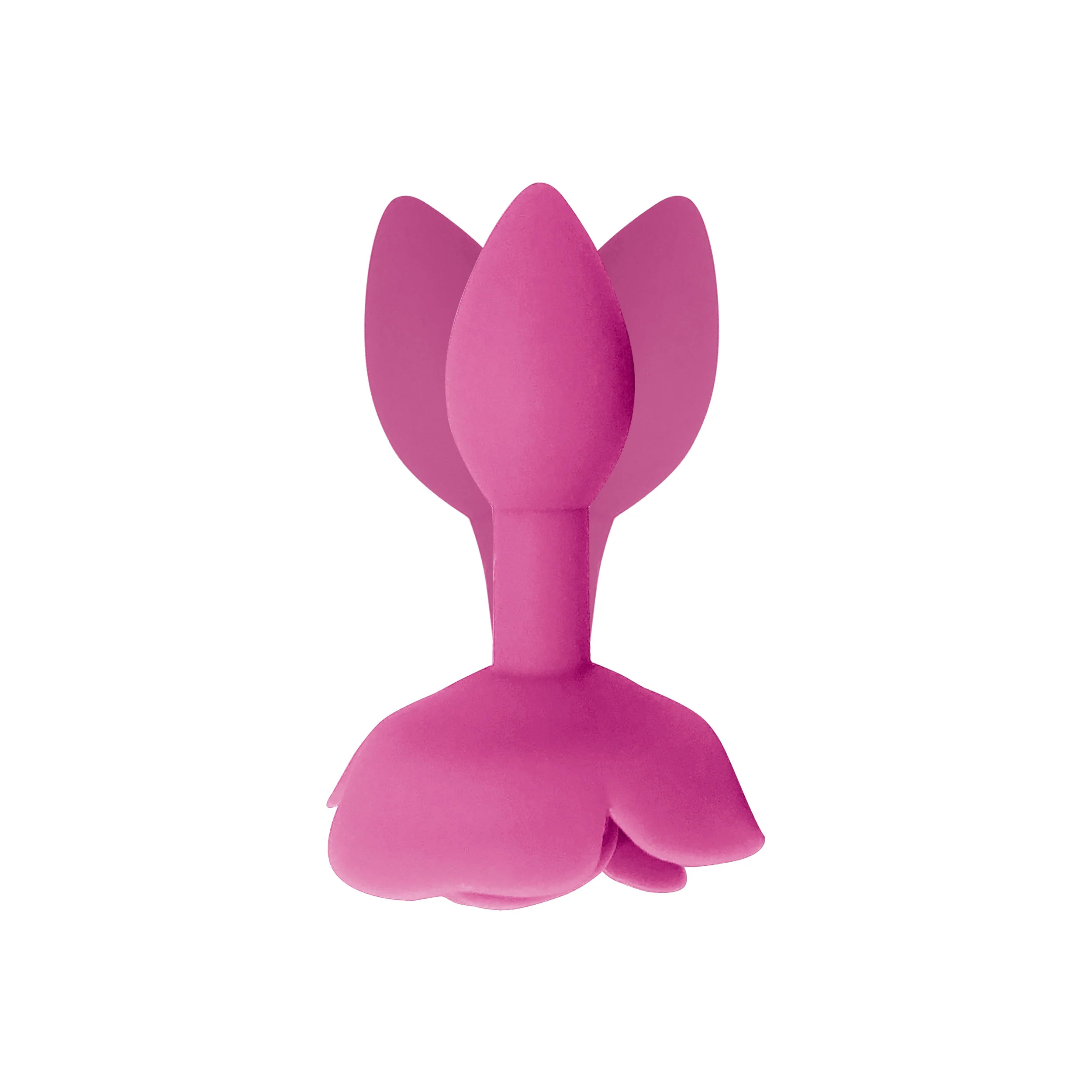 Pink Rose Silicone Butt Plug - Image 3