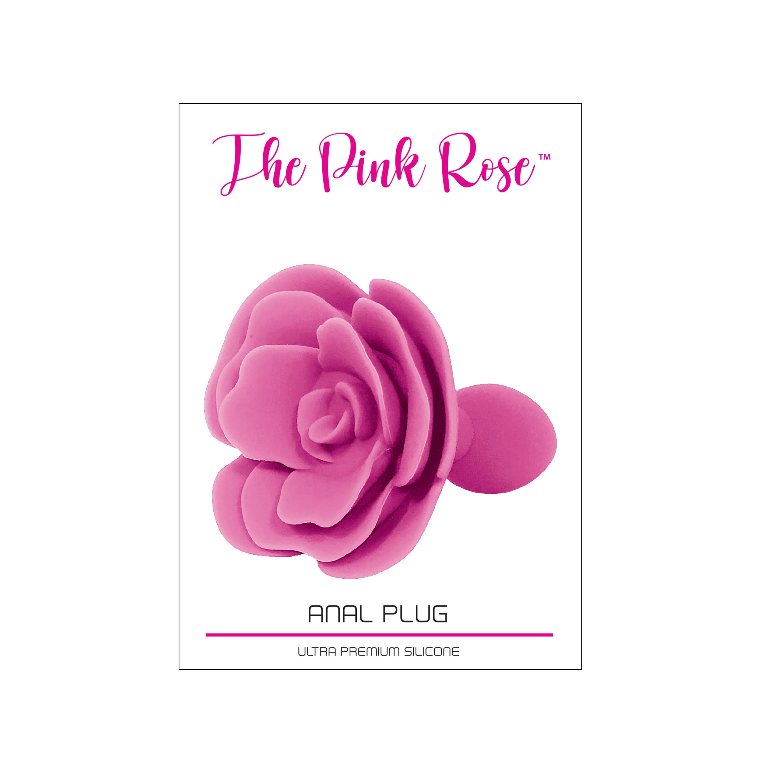 Pink Rose Silicone Butt Plug - Image 6