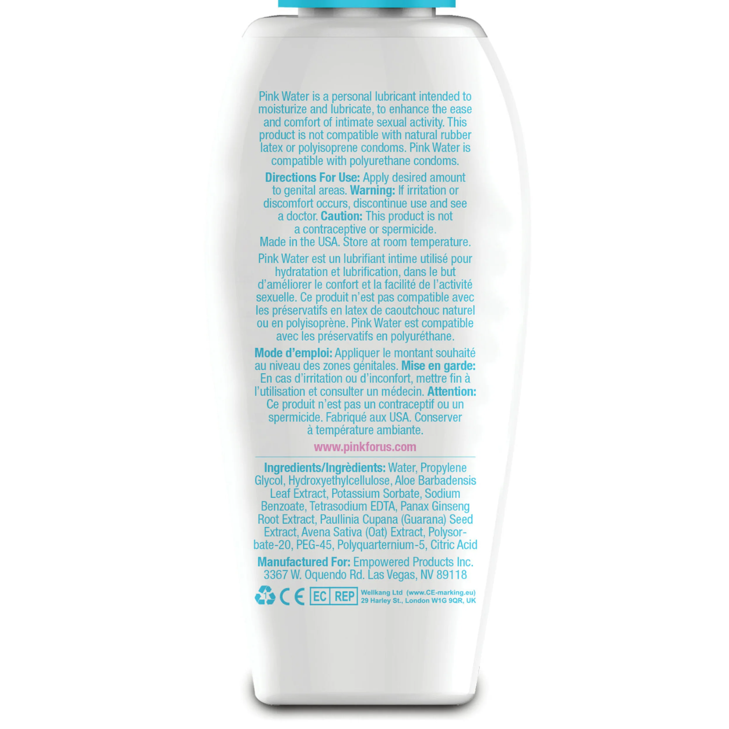 Pink Water Based Lubricant - 2.8 oz - Image 2