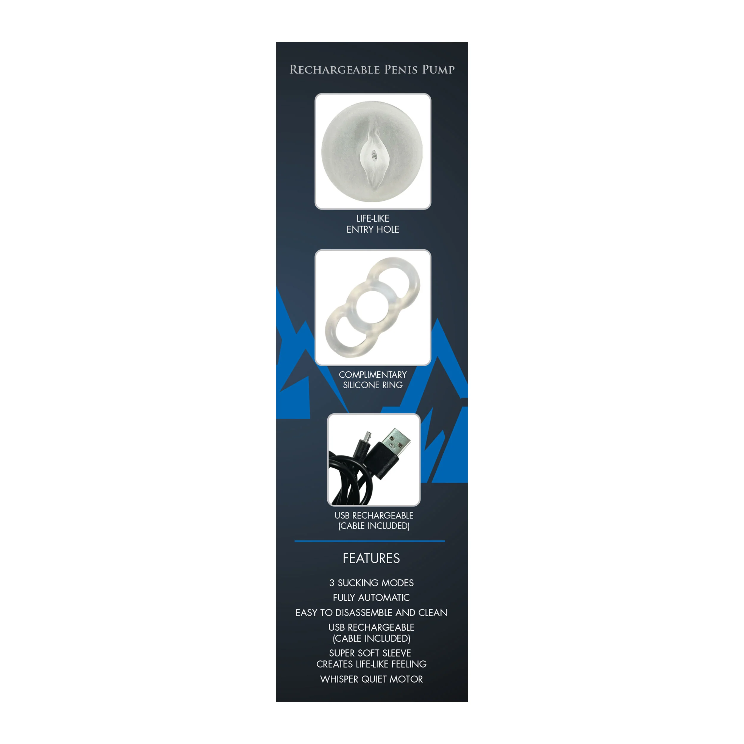 Pinnacle Male Rechargeable Penis Pump - Image 3