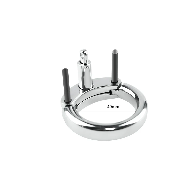 Pinned Down 3.3" Male Chastity Cage Cock Cage by Metal Pleasure Play - Image 10
