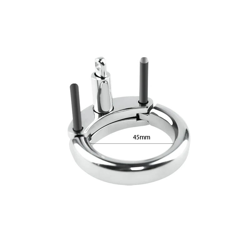 Pinned Down 3.3" Male Chastity Cage Cock Cage by Metal Pleasure Play - Image 11