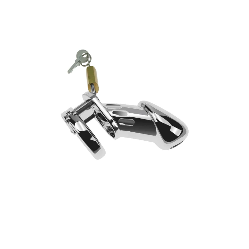Pinned Down 3.3" Male Chastity Cage Cock Cage by Metal Pleasure Play - Image 8