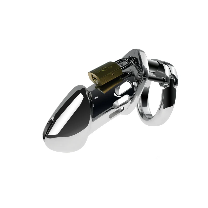 Pinned Down 3.3" Male Chastity Cage Cock Cage by Metal Pleasure Play - Image 9