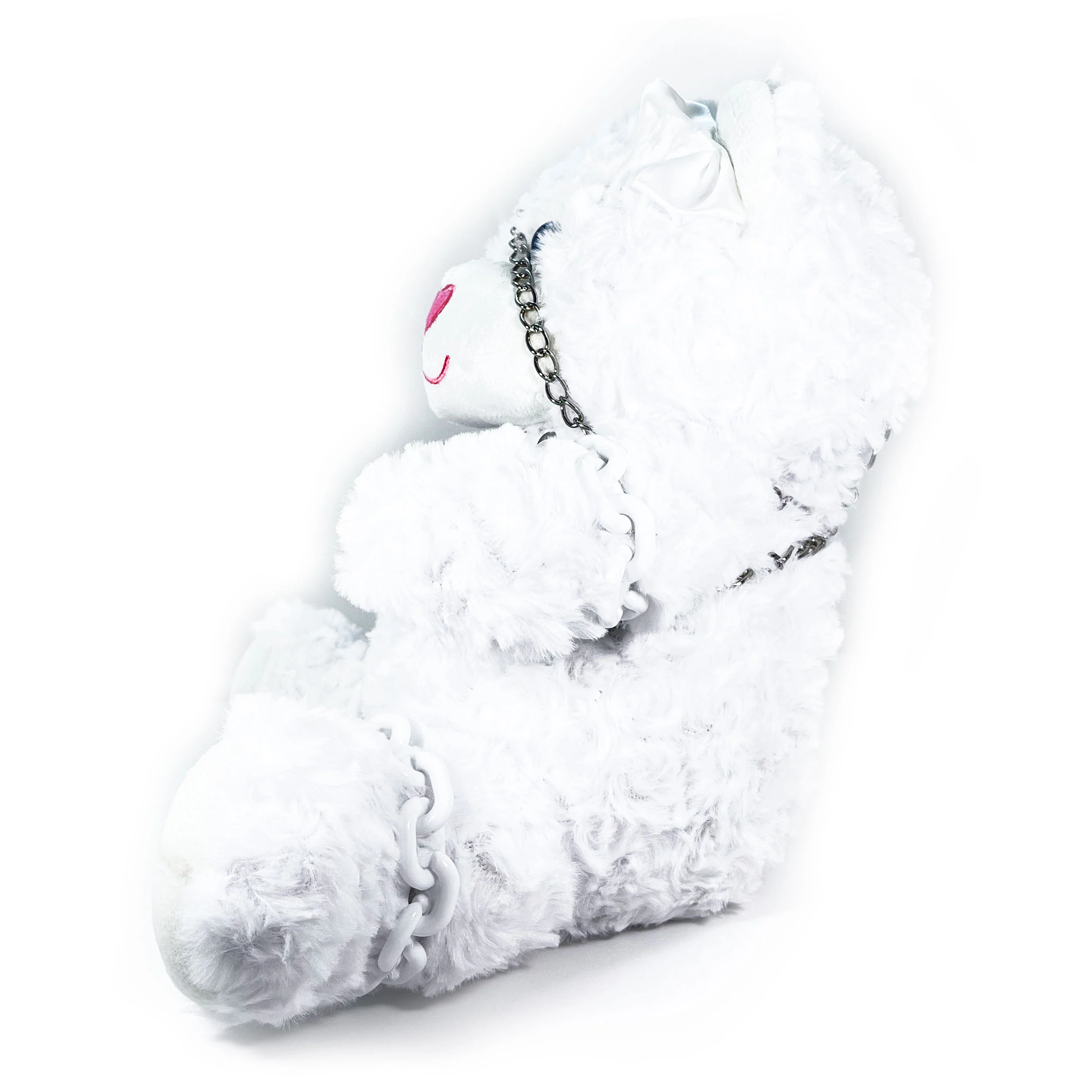 Plush Bondage Teddy Bear by Fetish Pleasure Play in White - Image 2