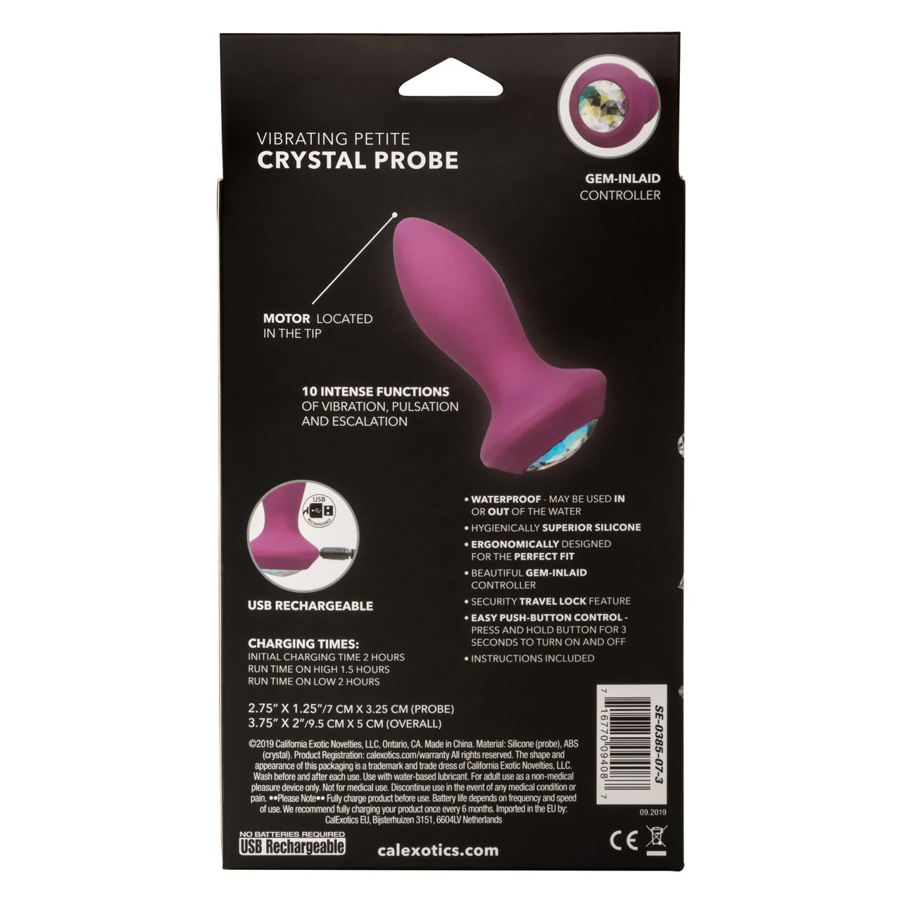 Power Gem Vibrating Petite Crystal Probe - Purple - Image 8