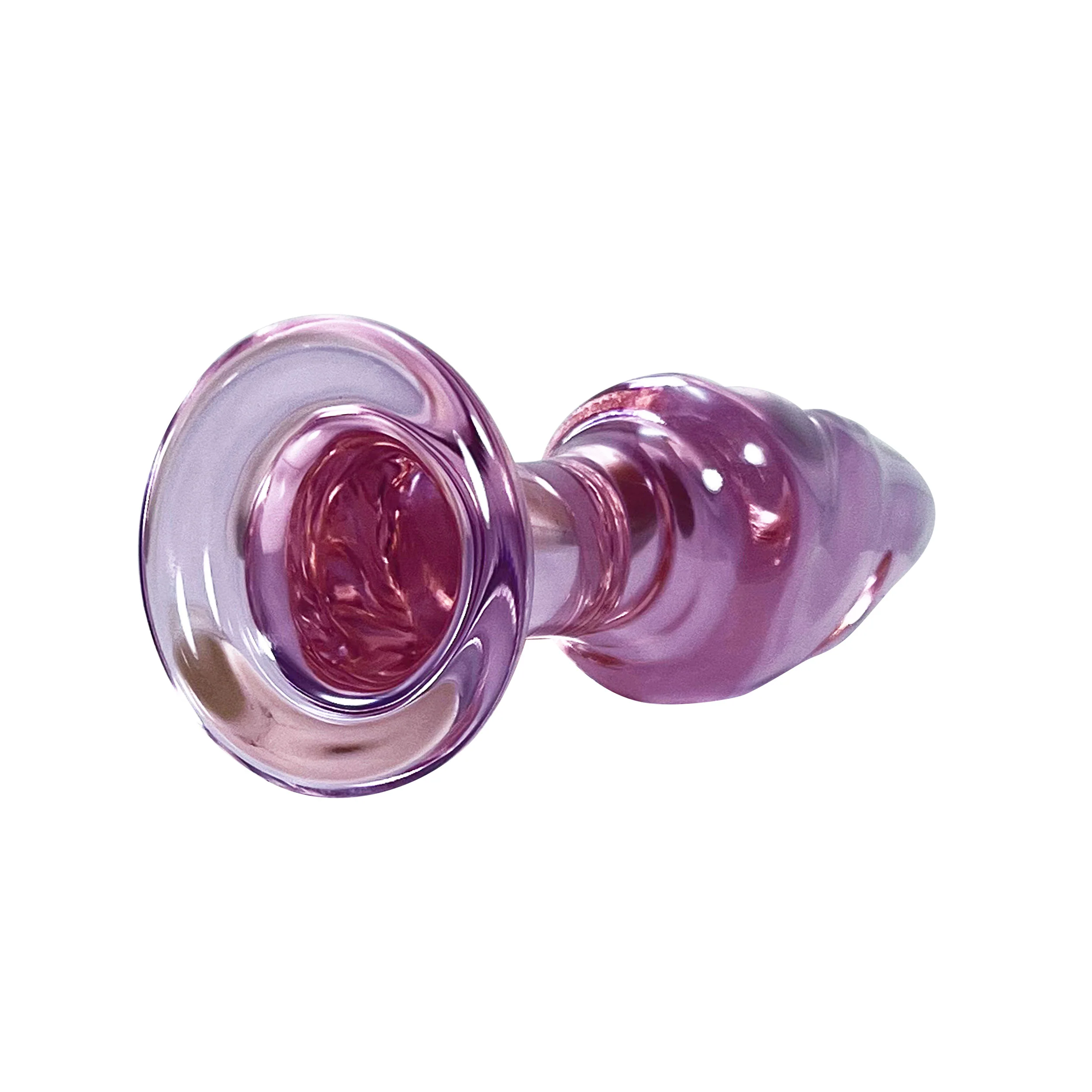 Pretty in Pink Small Butt Plug by Glass Pleasure Play - Image 2