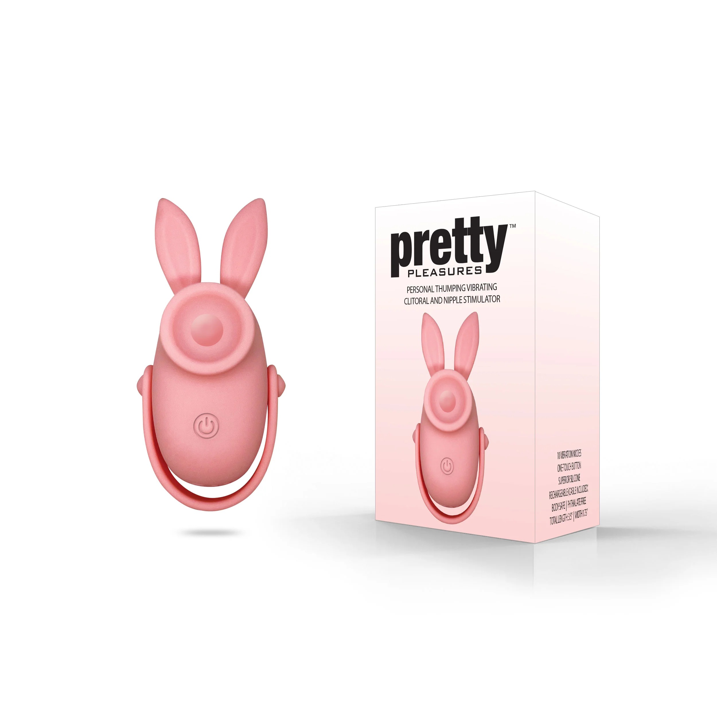 Pretty Pleasures Personal Pink Bunny Thumping Vibrating Stimulator - Image 5