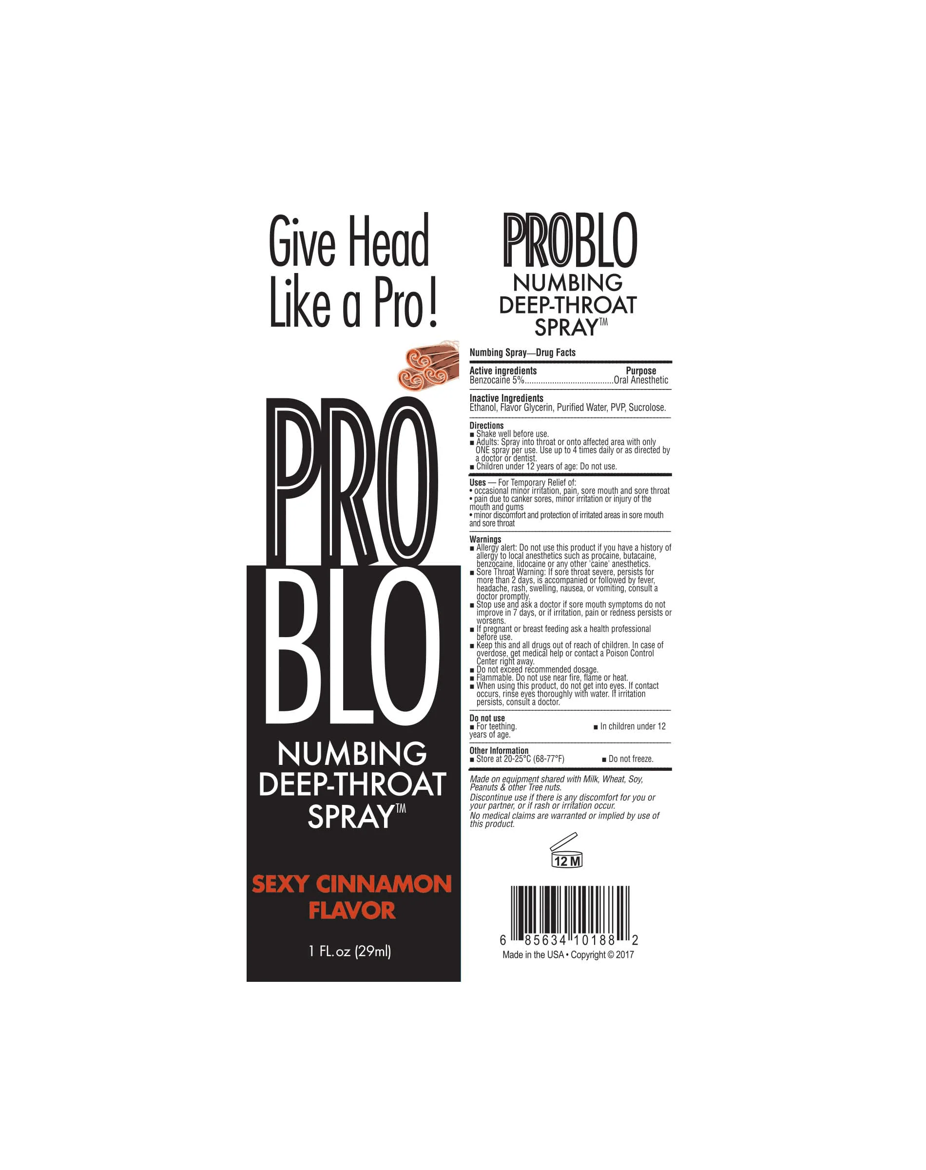 ProBlo Throat Numbing Spray - Cinnamon - Image 2