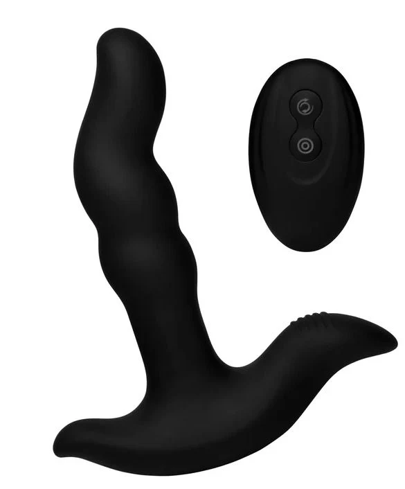 Prostatic Play Rimstatic Curved Rotating Plug With Remote