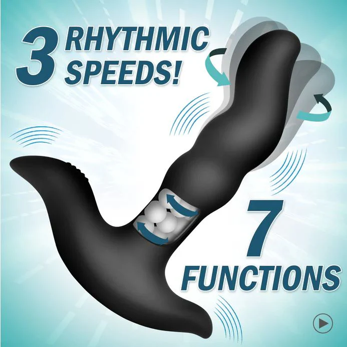 Prostatic Play Rimstatic Curved Rotating Plug With Remote - Image 6