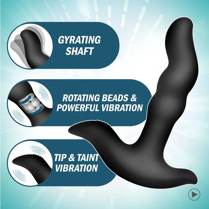 Prostatic Play Rimstatic Curved Rotating Plug With Remote - Image 7
