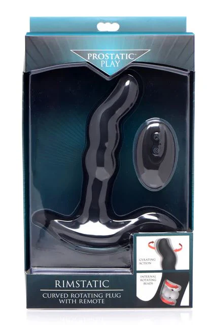 Prostatic Play Rimstatic Curved Rotating Plug With Remote - Image 9