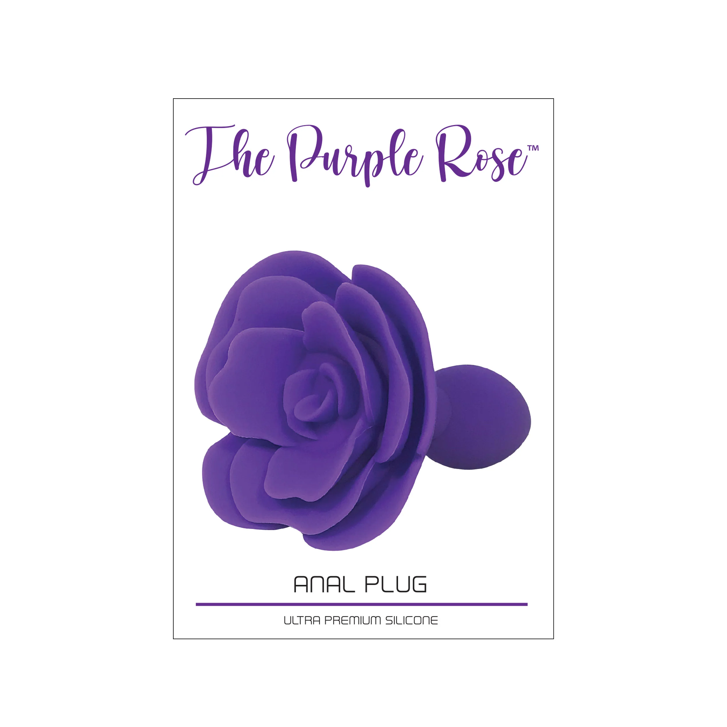 Purple Rose Silicone Butt Plug - Image 6