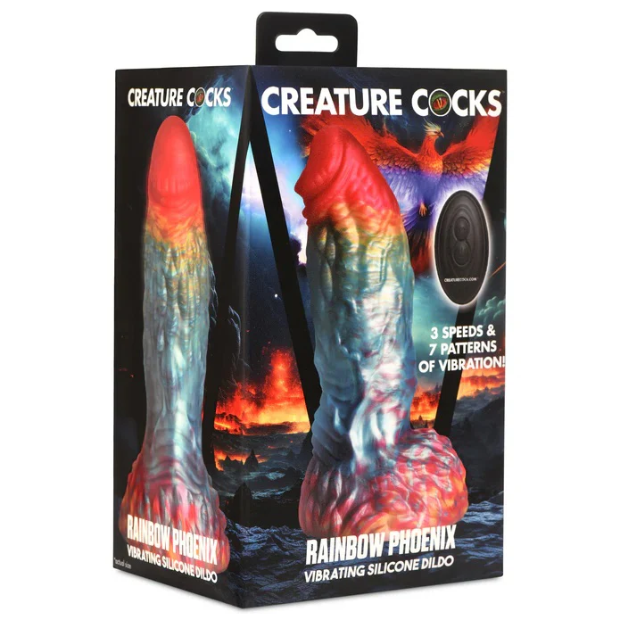RAINBOW PHOENIX VIBRATING SILICONE DILDO - Image 2