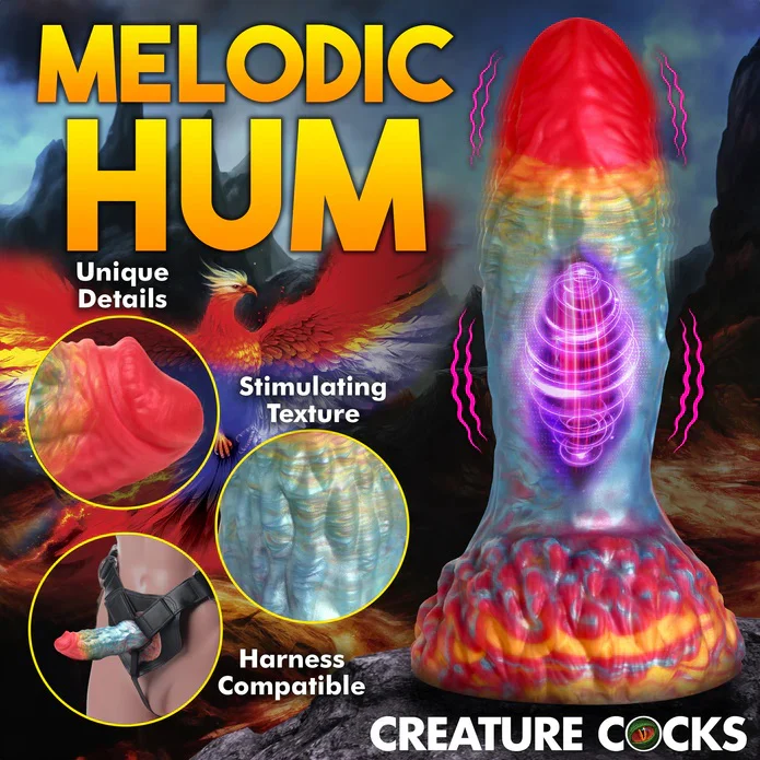 RAINBOW PHOENIX VIBRATING SILICONE DILDO - Image 8