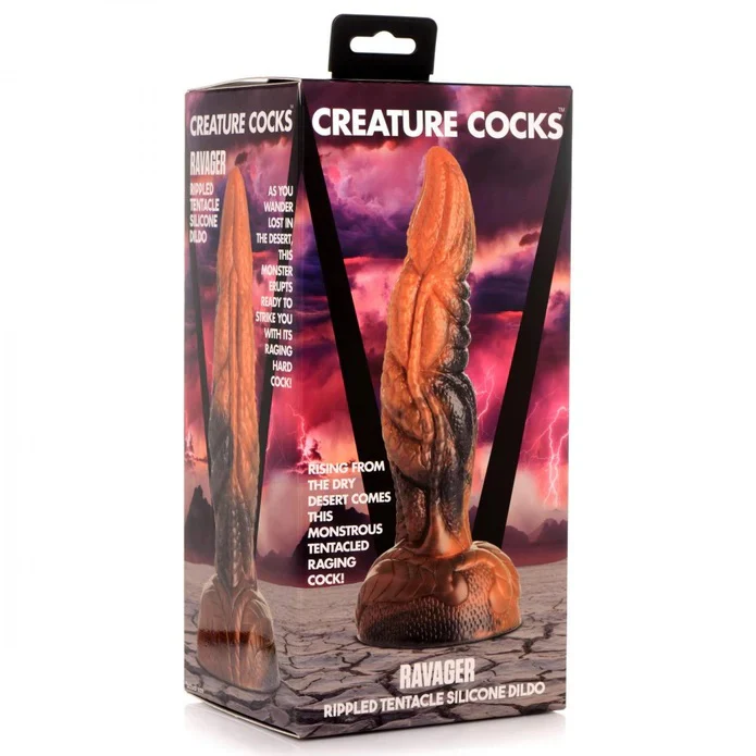 RAVAGER RIPPLED TENTACLE SILICONE DILDO - Image 3