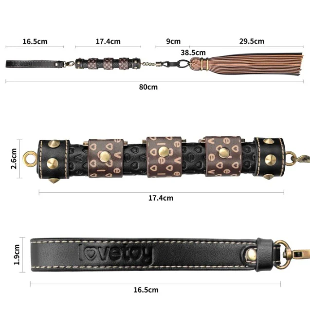 Rebellion Reign 23.5" Flogger in Vegan Leather - Image 3