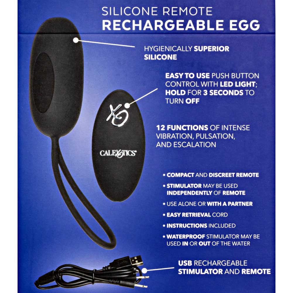 Rechargeable Egg w/ Remote - Black - Image 6