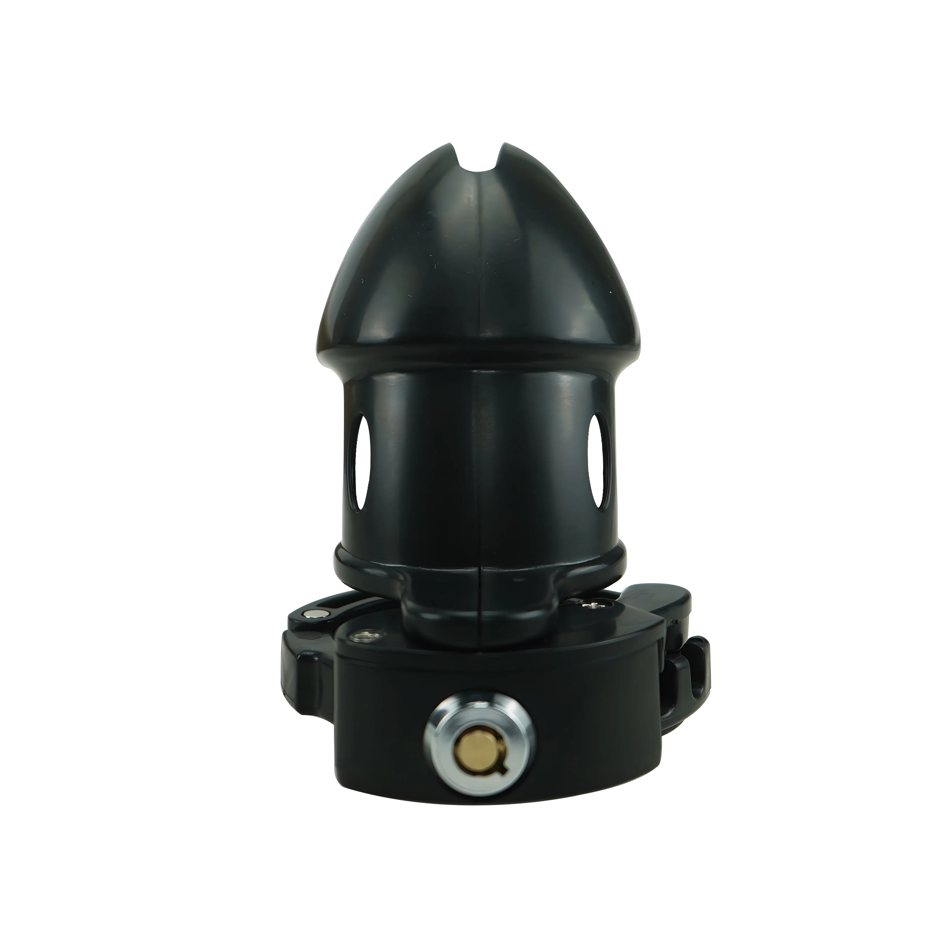 Red ABS Plastic Adjustable Ring Cock Cage Chastity Cage by Metal Pleasure Play - Image 5