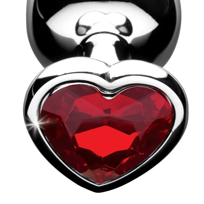 Red Heart Gem Anal Plug - Small - Image 3
