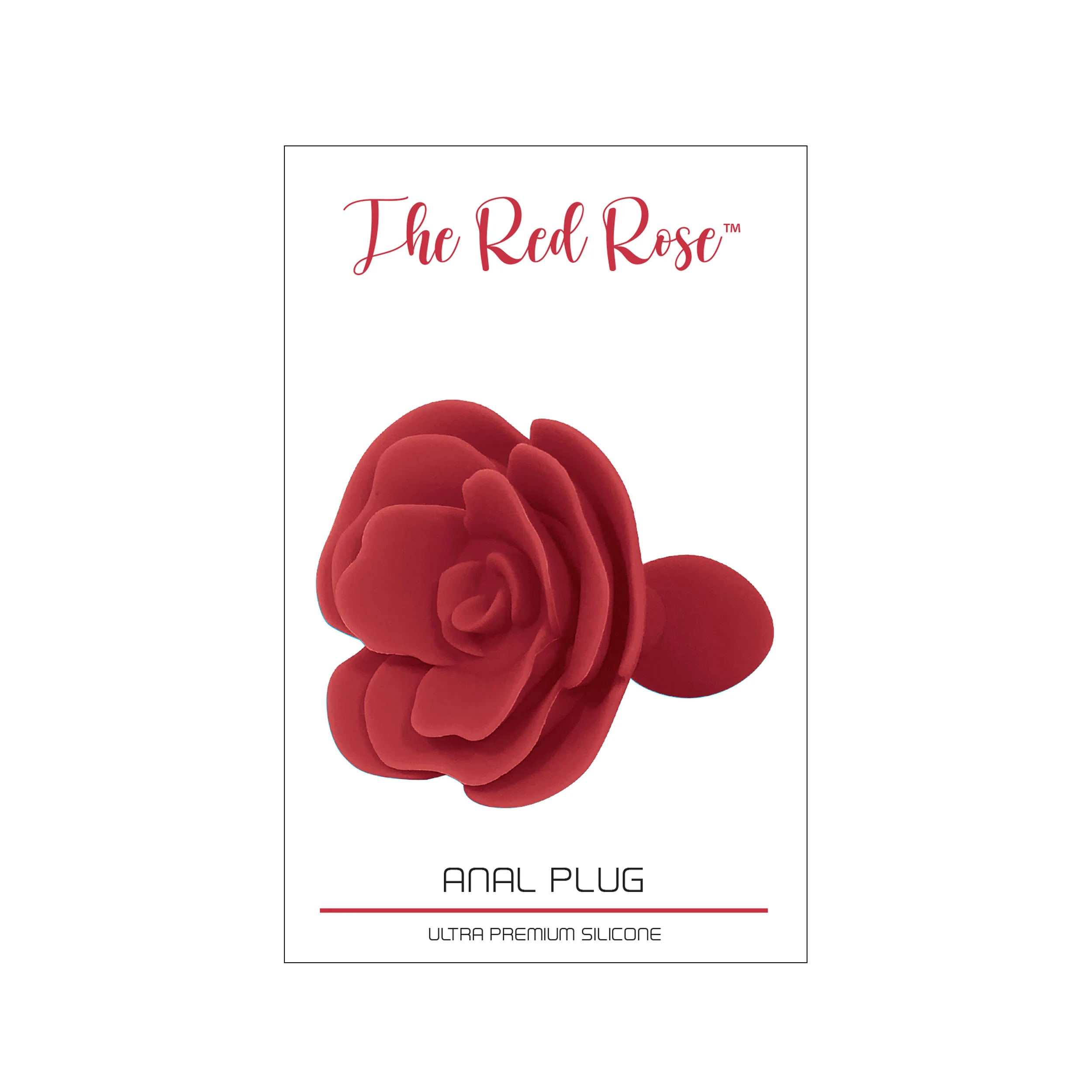 Red Rose Silicone Butt Plug - Image 6