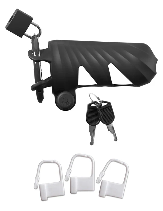 Remote-Controlled Vibrating Cock Blocker Cock Cage by Fantasy C-Ringz - Image 2