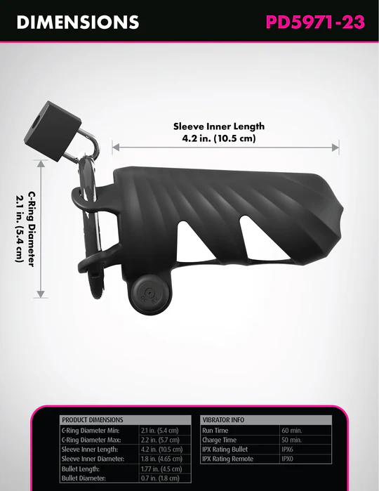 Remote-Controlled Vibrating Cock Blocker Cock Cage by Fantasy C-Ringz - Image 3
