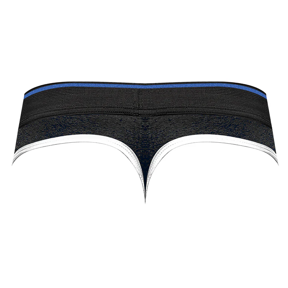 Retro Sport Panel Men's Thong, Blue - Image 5
