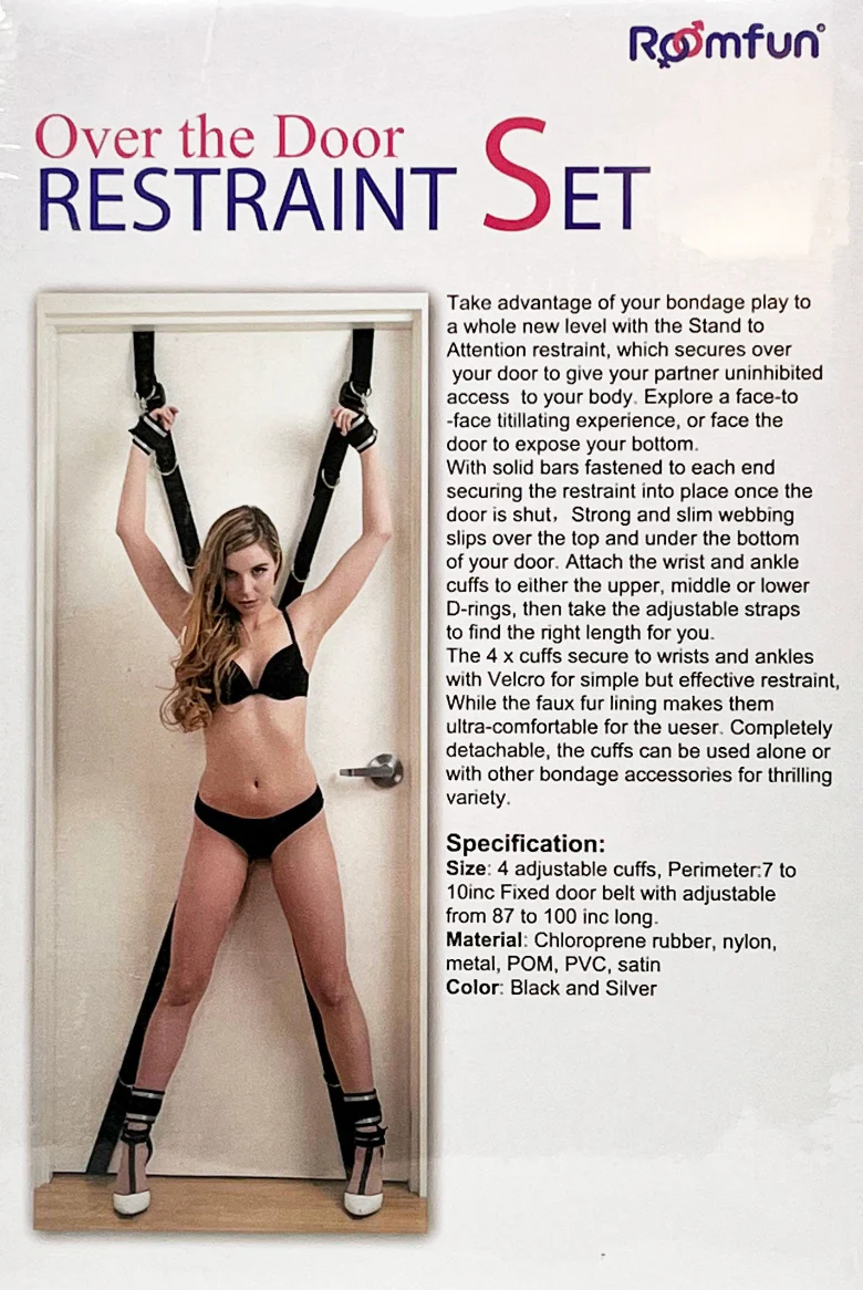 THE ROOMFUN OVER THE DOOR RESTRAINT FETISH KINK BDSM BONDAGE SET - Image 7