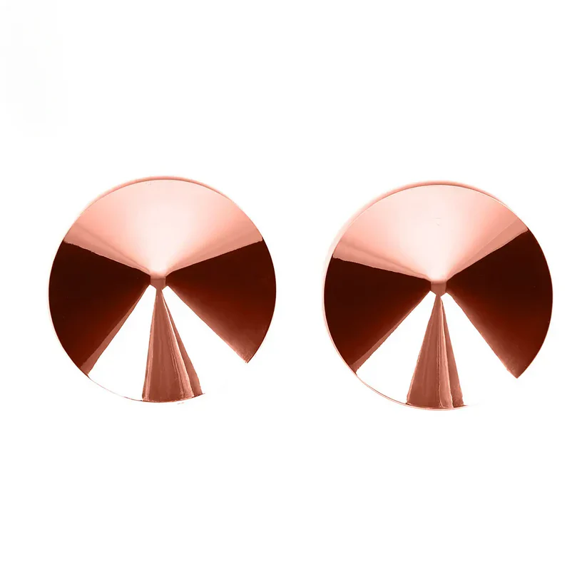 Round Metal Cone Pasties, Rose Gold