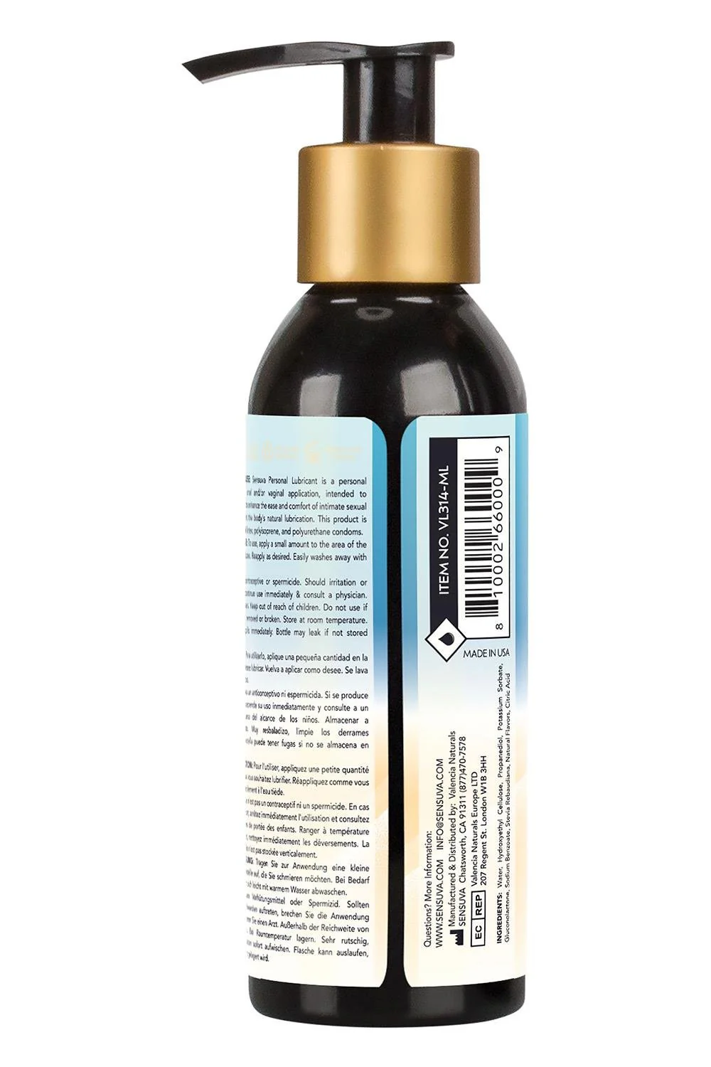 Sensuva Natural Water-Based Personal Lubricant 4.2 oz. - Image 2