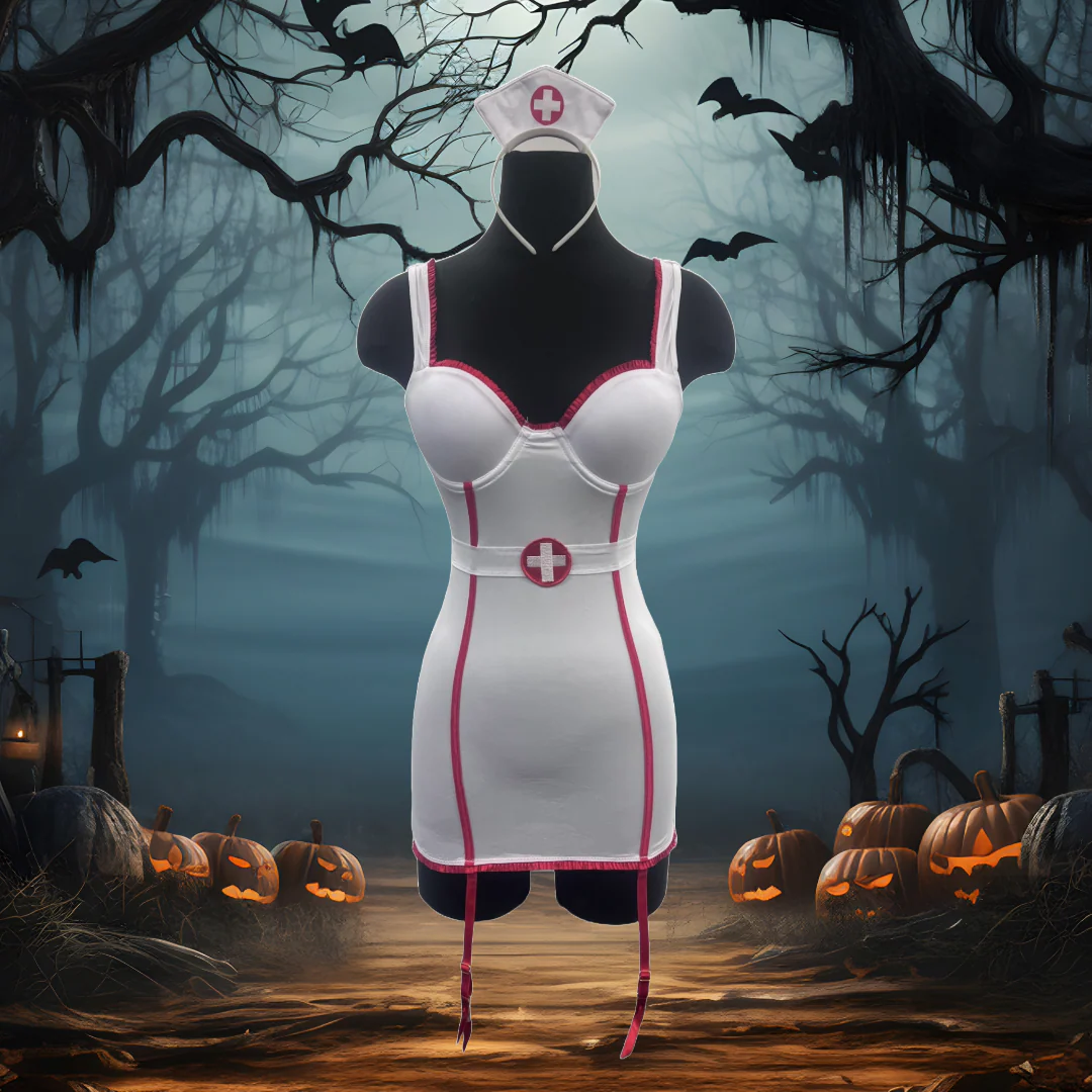 Sexy Nurse Babydoll Costume - Image 2