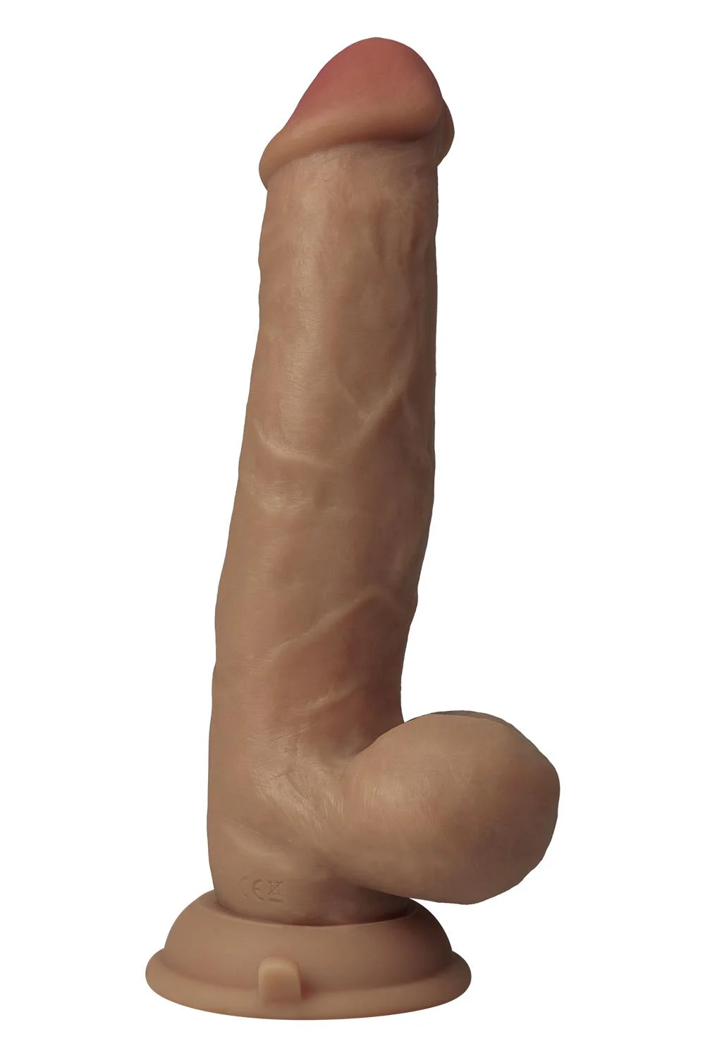 Shaft Liquid Silicone Vibrating Dildo Model N 8.5" in Oak - Image 2
