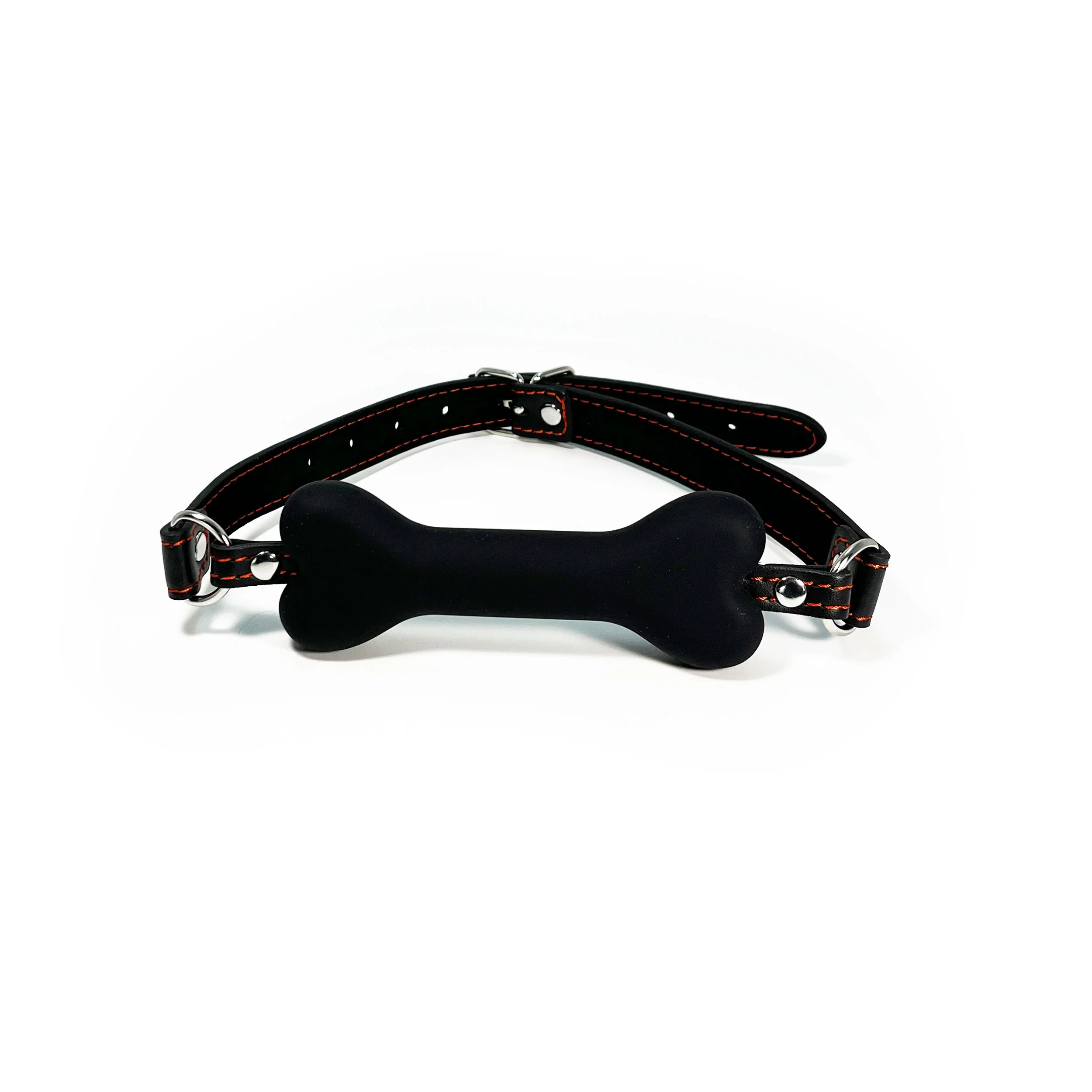 Silicone Bone Mouth Gag by Fetish Pleasure Play in Black