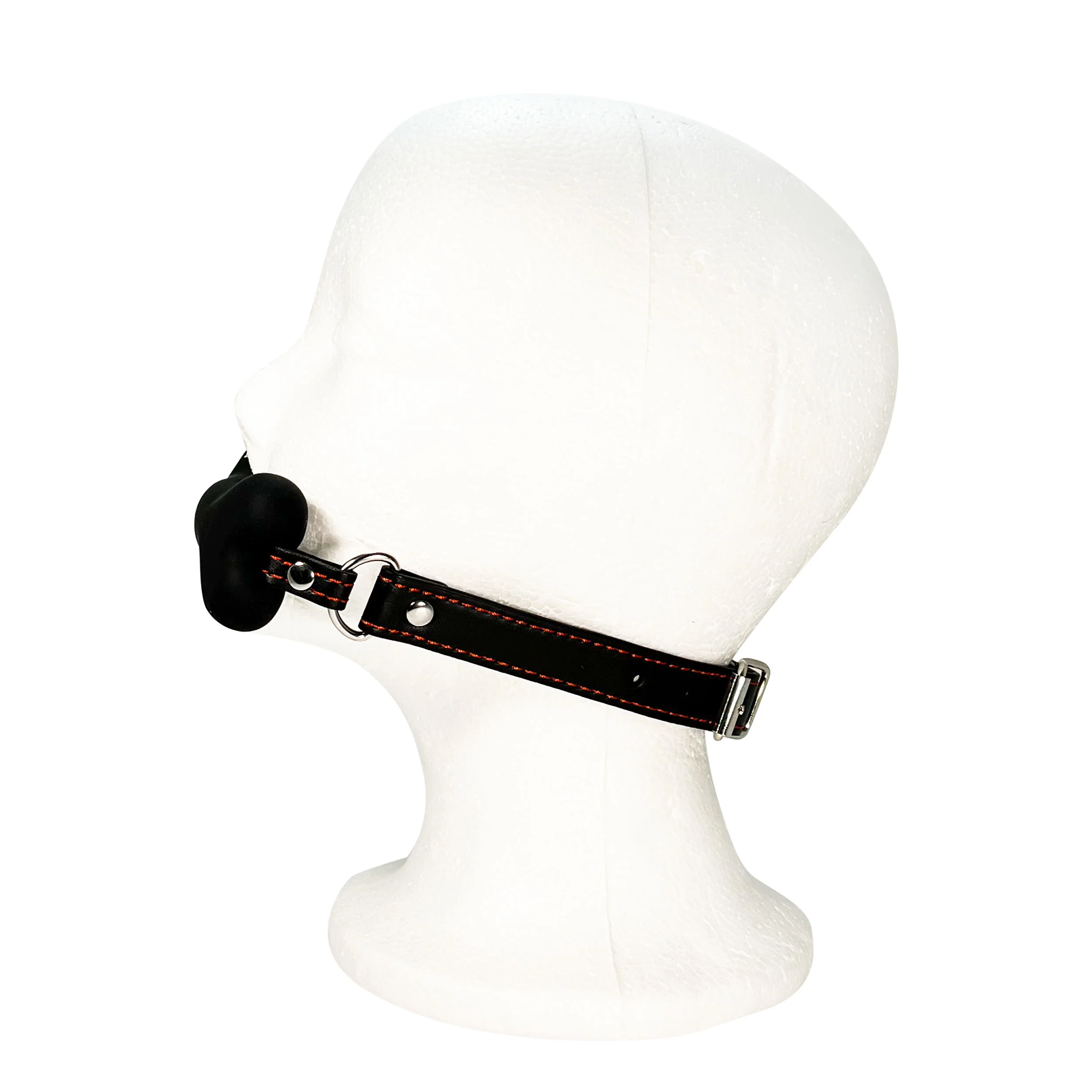 Silicone Bone Mouth Gag by Fetish Pleasure Play in Black - Image 3