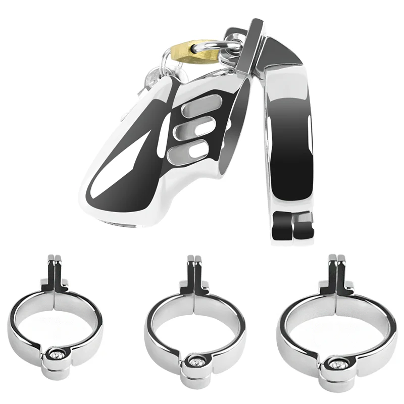 Silver Sallet 2.8" Chastity Cage Cock Cage by Metal Pleasure Play - Image 3
