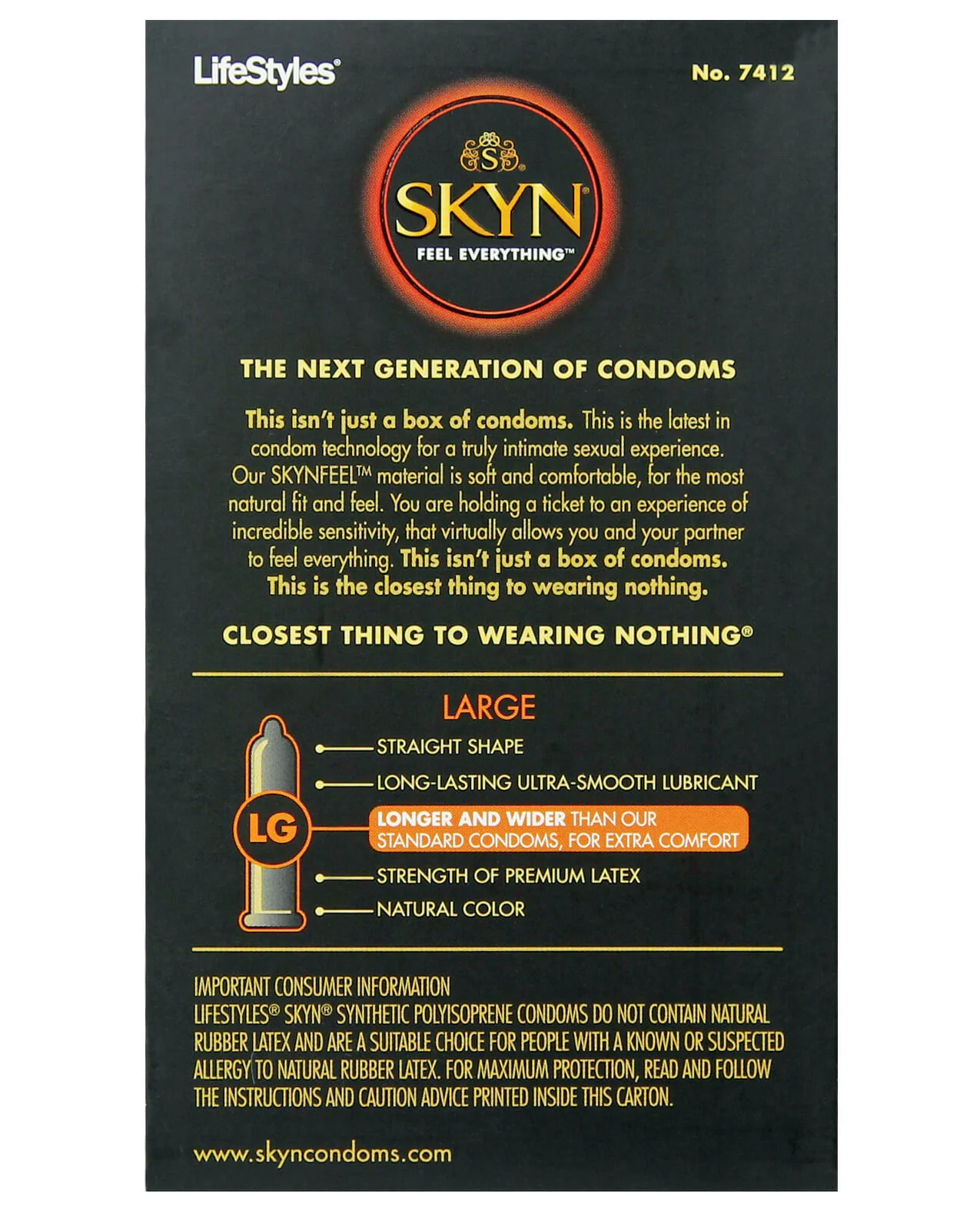 Lifestyles SKYN Large Non-Latex Condoms - 12 pk - Image 2