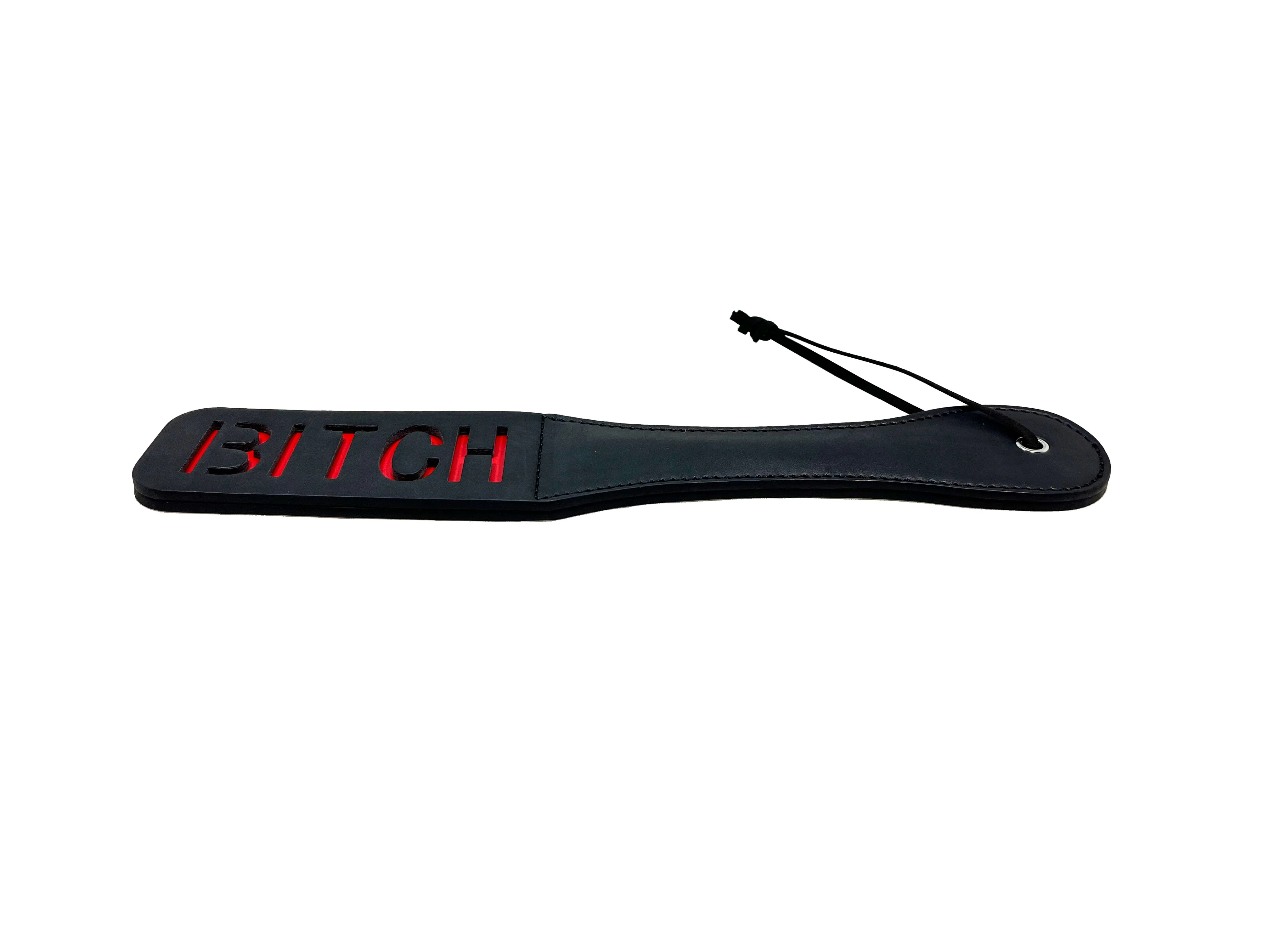 Slapper Paddle with BITCH Cutouts by Fetish Pleasure Play in Black - Image 3