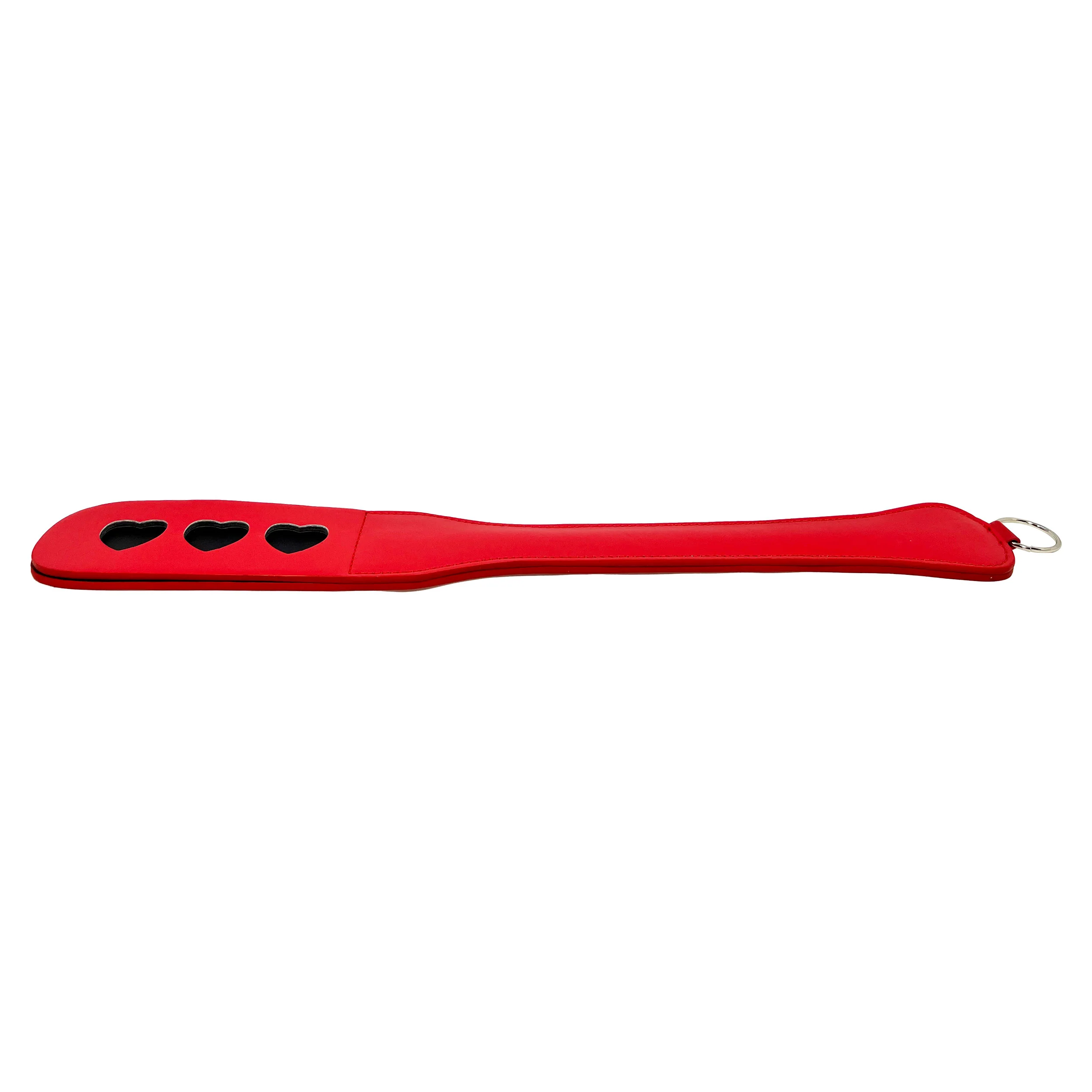 Slapper Paddle with Three Hearts by Fetish Pleasure Play in Red - Image 2