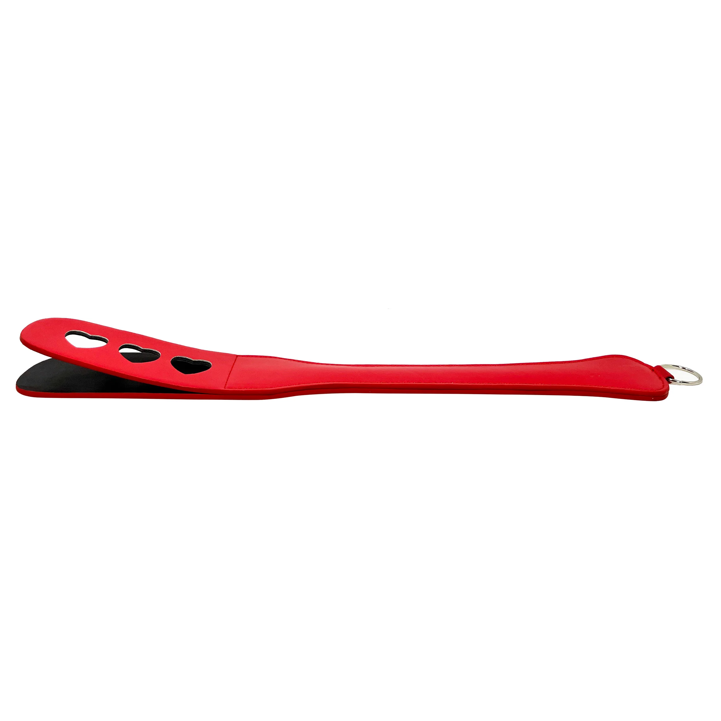 Slapper Paddle with Three Hearts by Fetish Pleasure Play in Red - Image 3