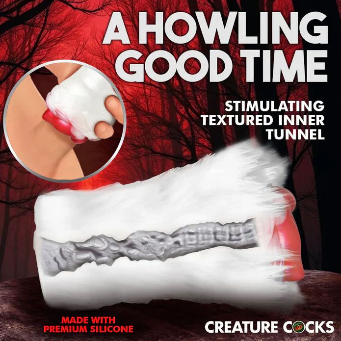 Snow She-Wolf Silicone Stroker by Creature Cocks - Image 6