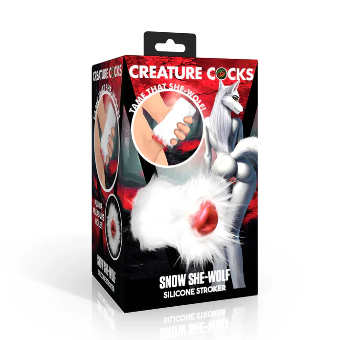 Snow She-Wolf Silicone Stroker by Creature Cocks - Image 7