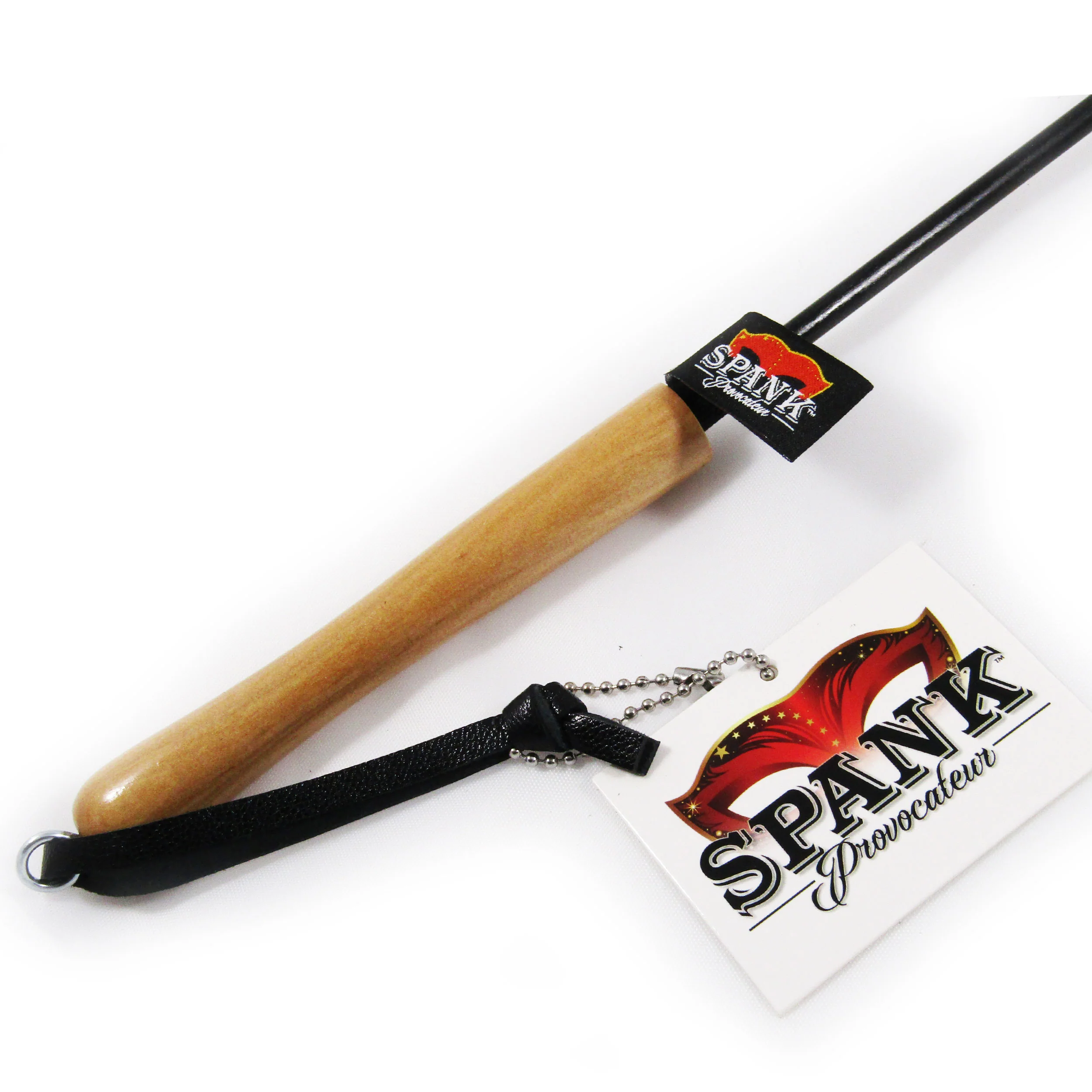Spank Provocateur Black Leather Flogger Crop - Image 3