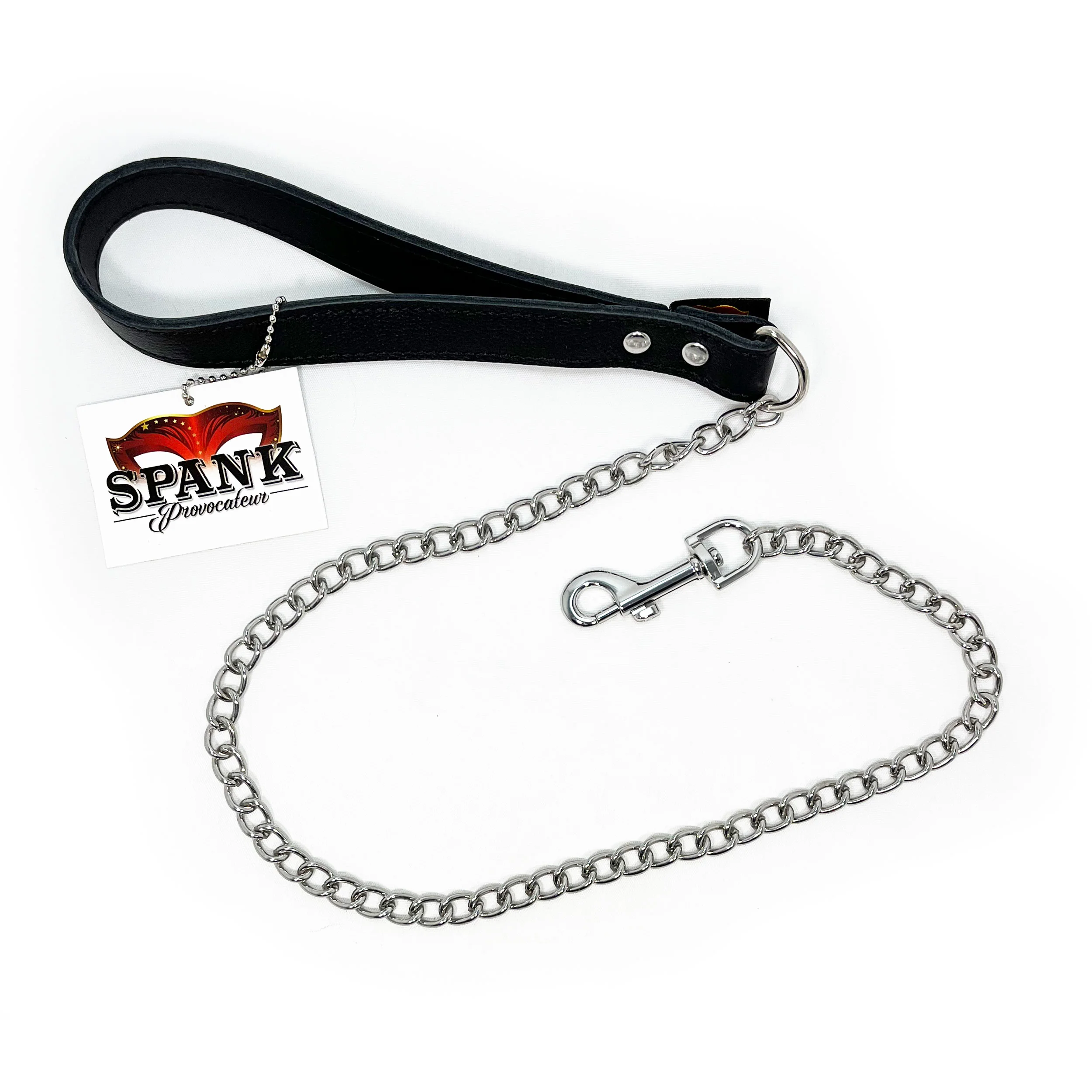 Spank Provocateur Black Leather Leash - Image 3
