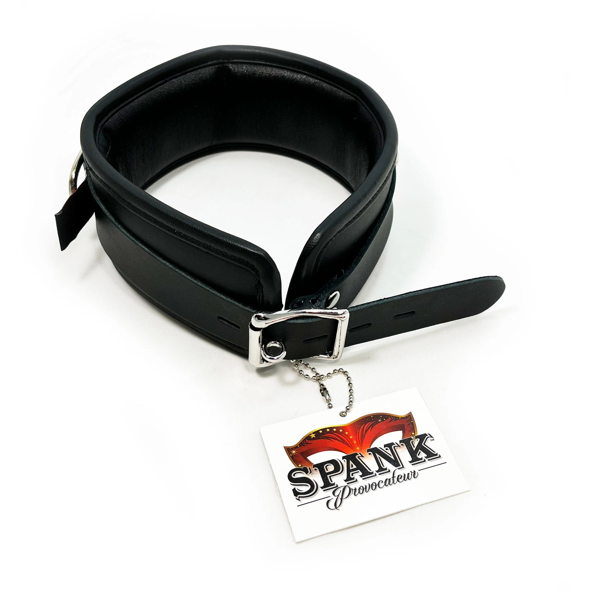 Spank Provocateur Black Leather Triple Hoop Collar - Image 3