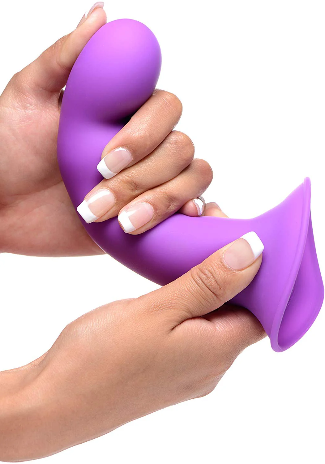 Squeezable Wavy Dildo - Purple - Image 4