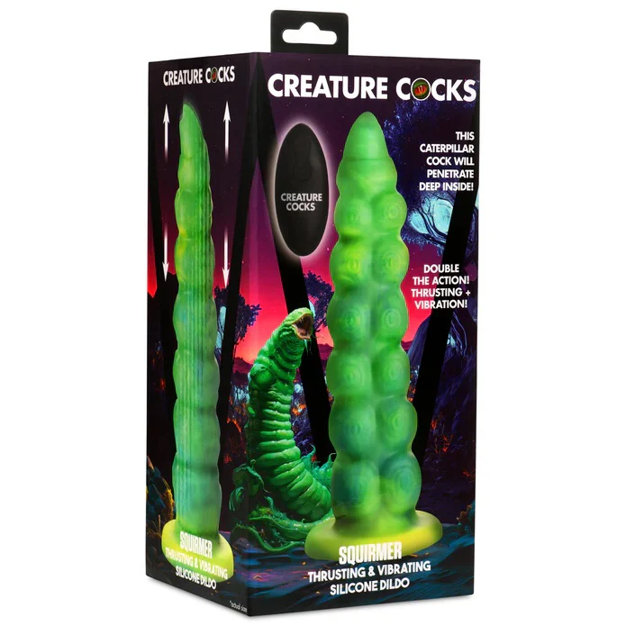 Alien Squirmer Thrusting & Vibrating Silicone Dildo - Image 3