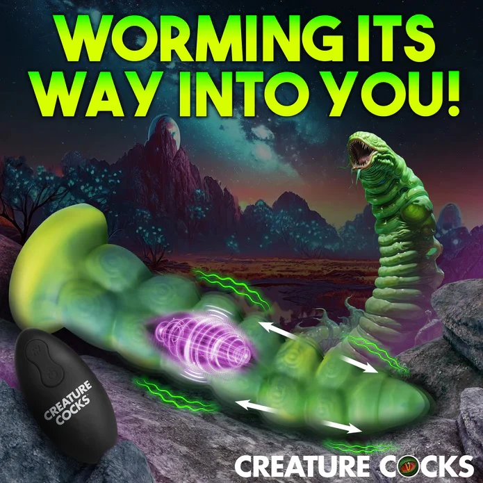 Alien Squirmer Thrusting & Vibrating Silicone Dildo - Image 5