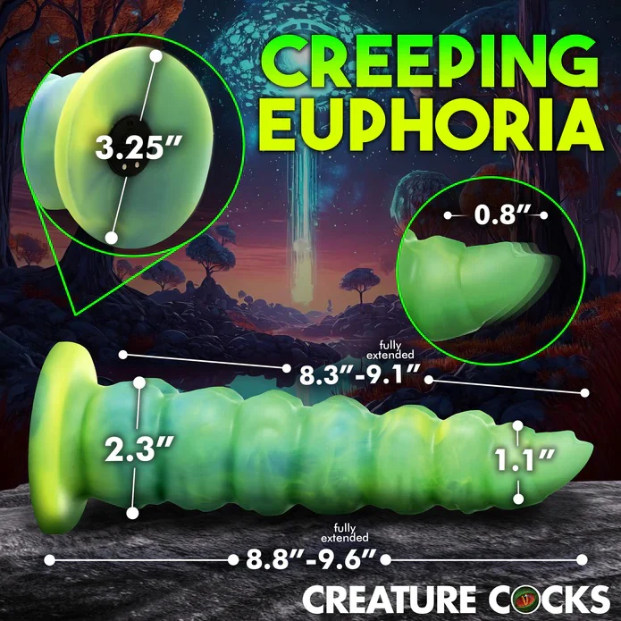 Alien Squirmer Thrusting & Vibrating Silicone Dildo - Image 6